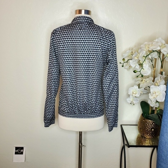 Puma Womens Windbreaker White/Black/Gray Jacket - Picture 3 of 7